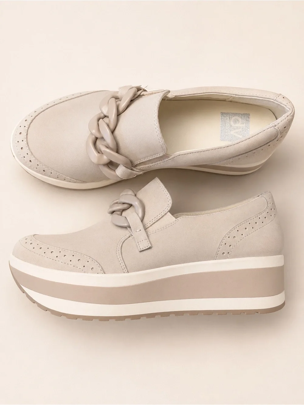Dolce Vita Chunky Platform Loafers – Cream / Beige – Size 10 – NWOT